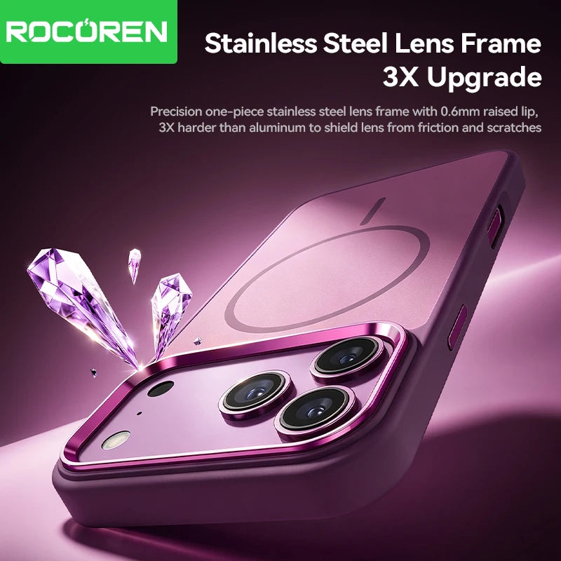 Rocoren Magnetic iPhone 18 17 Pro Case – Clear Anti-Yellow Magnetic Phone Case Nixie
