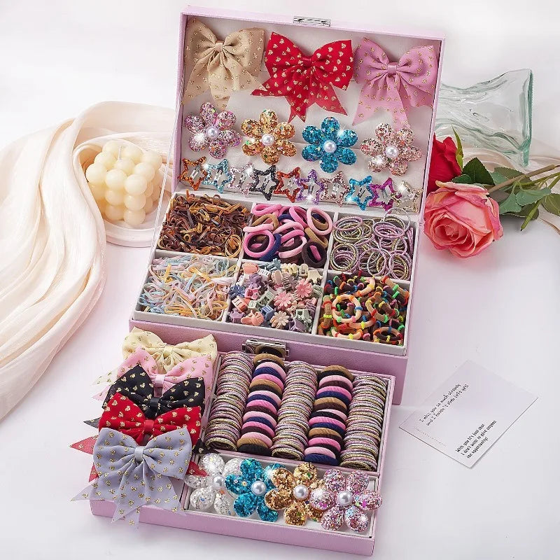 788-Pc Girls Flower Hair Accessories Set – Bands & Clips Hair Accessories Set Nixie