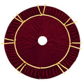 Large 84" Ruffled Velvet Christmas Tree Skirt – Indoor & Outdoor Christmas Tree Skirt Nixie Style A