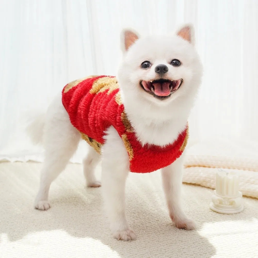 Winter Bear Pattern Dog Sweater Vest XS–9XL | Pet Clothes Dog Sweater Vest Nixie