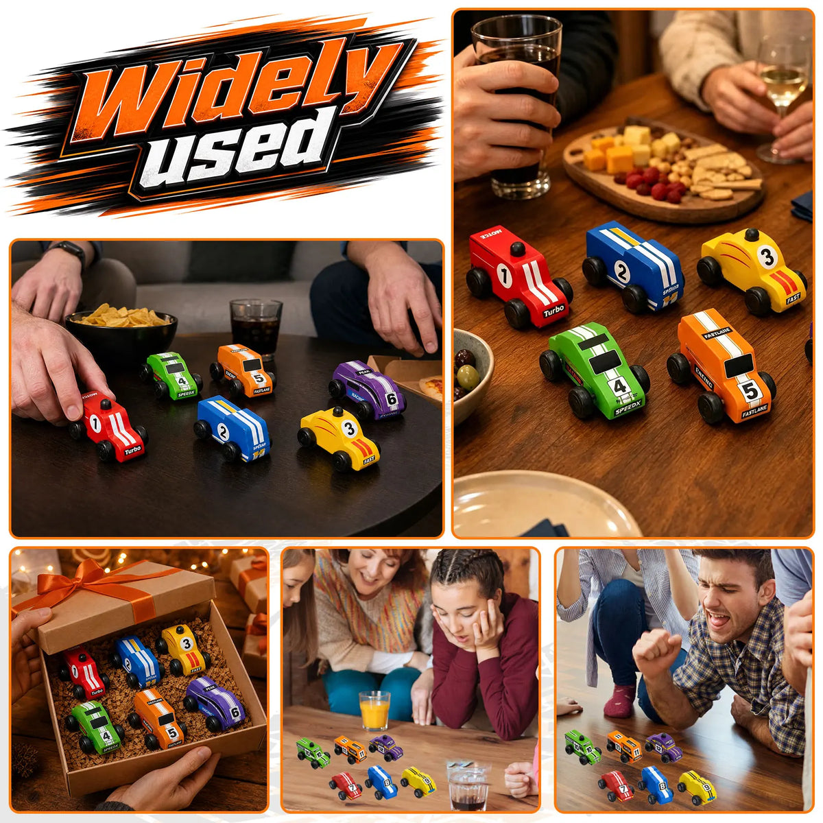 12/8Pcs Unfinished Wooden Paintable DIY Car Toys for Kids