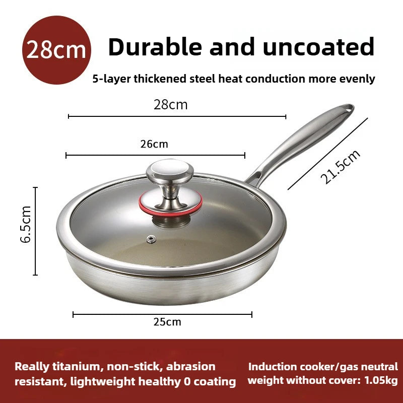 FEB.WIND 11-Inch Titanium Nonstick Skillet | Gas & Induction Nonstick Frying Pan Nixie 28CM