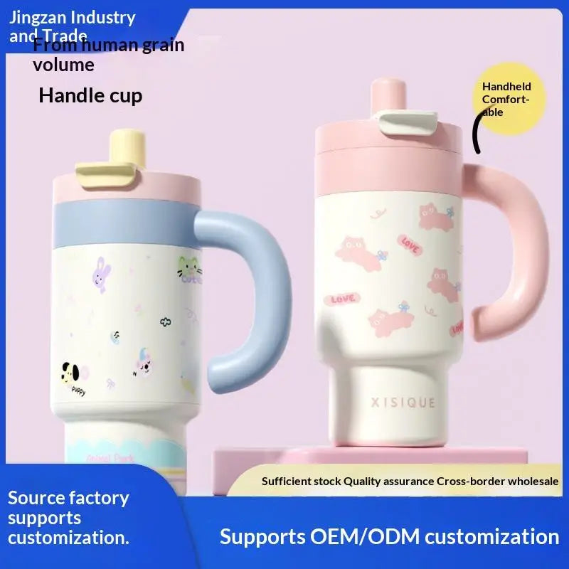 850ml Cartoon Stainless Steel Insulated Tumbler with Handle Insulated Tumbler Nixie