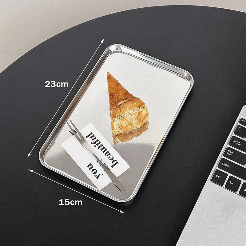 Stainless Steel Rectangular Cake Tray – Nordic Design Cake Baking Tray Nixie