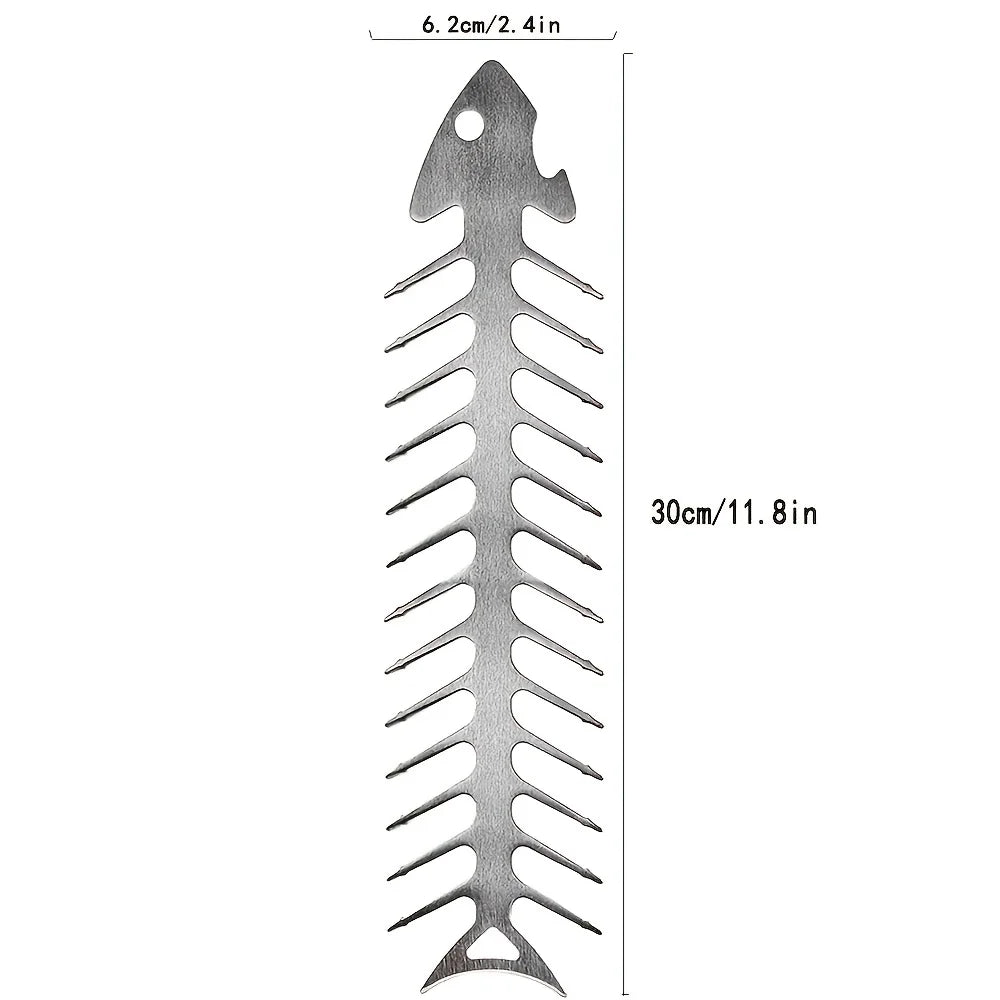 2pcs Fish Bone Stainless Steel BBQ Skewers – Kabob Grill Set BBQ Grilling Skewers Nixie