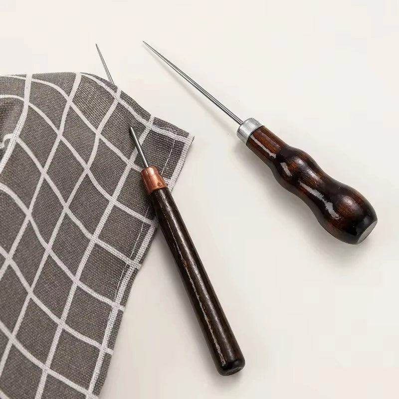Sewing Awl Set Wooden Handle – Leather Craft & Shoe Repair Tool Leather Craft Awl Nixie