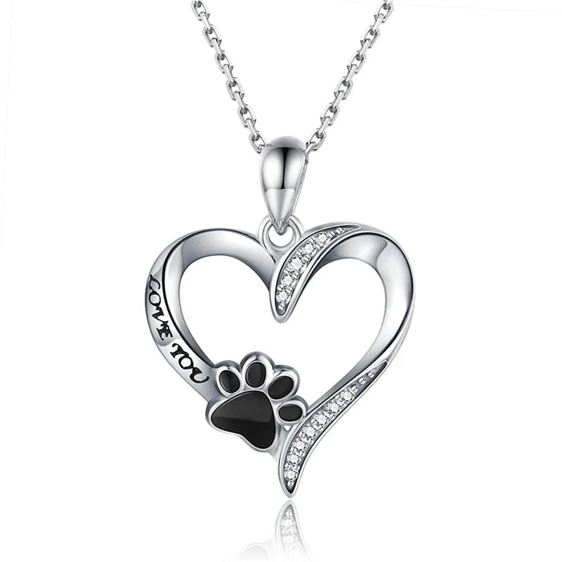 Heart Shape Glass CZ Charm Pendant Necklace – Mood Tracker Choker Charm Pendant Necklace Nixie
