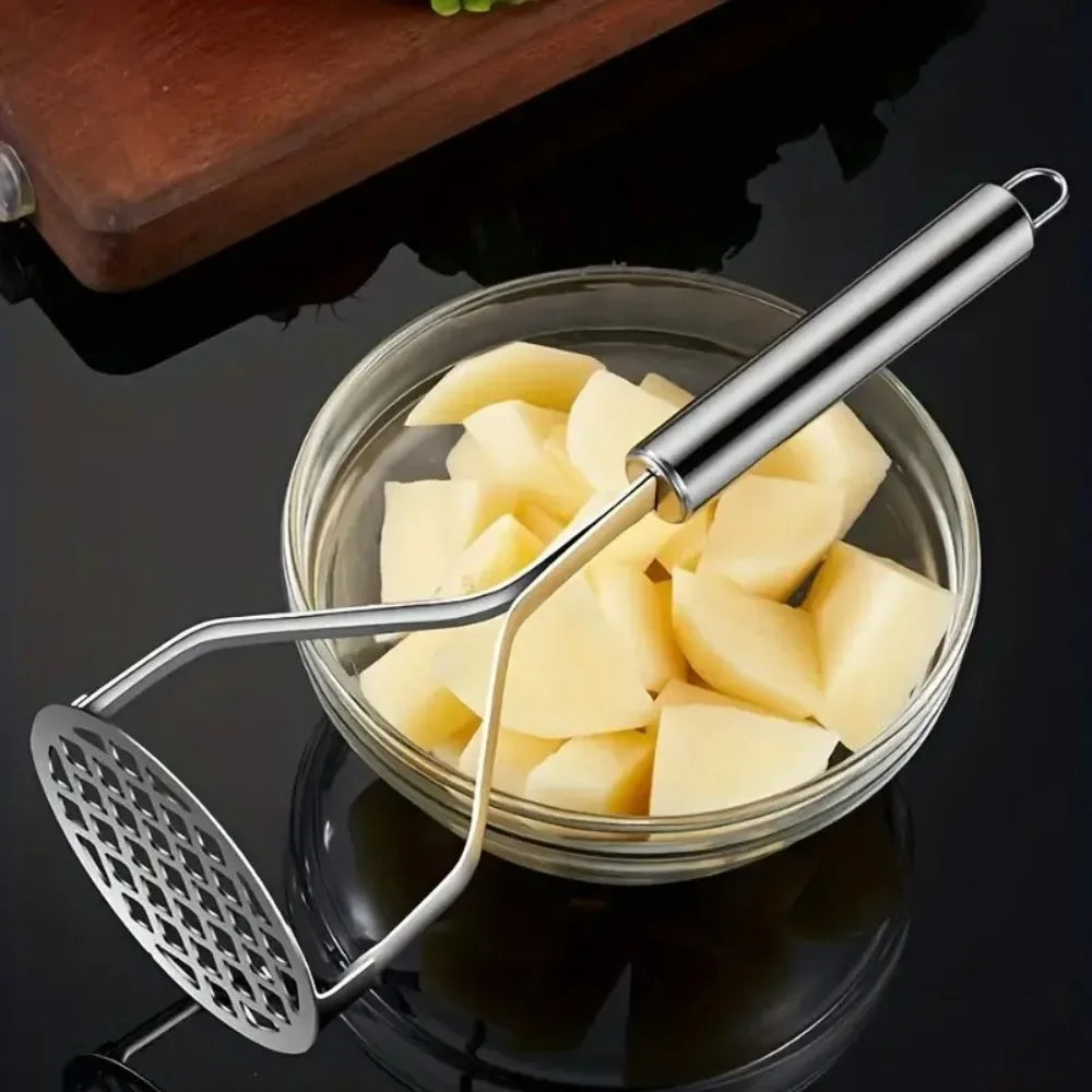 Potato Masher & Baby Food Maker – Vegetable Press & Slicer Kitchen Food Masher Nixie