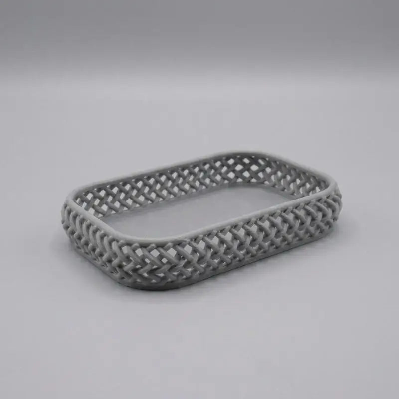 Hollow Woven Desktop Storage Tray | Nordic Minimalist Organizer Desktop Storage Tray Nixie A3