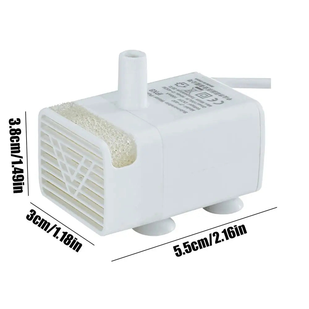 Quiet Pet Cat Water Fountain Pump Replacement – USB Pet Fountain Pump Nixie As show