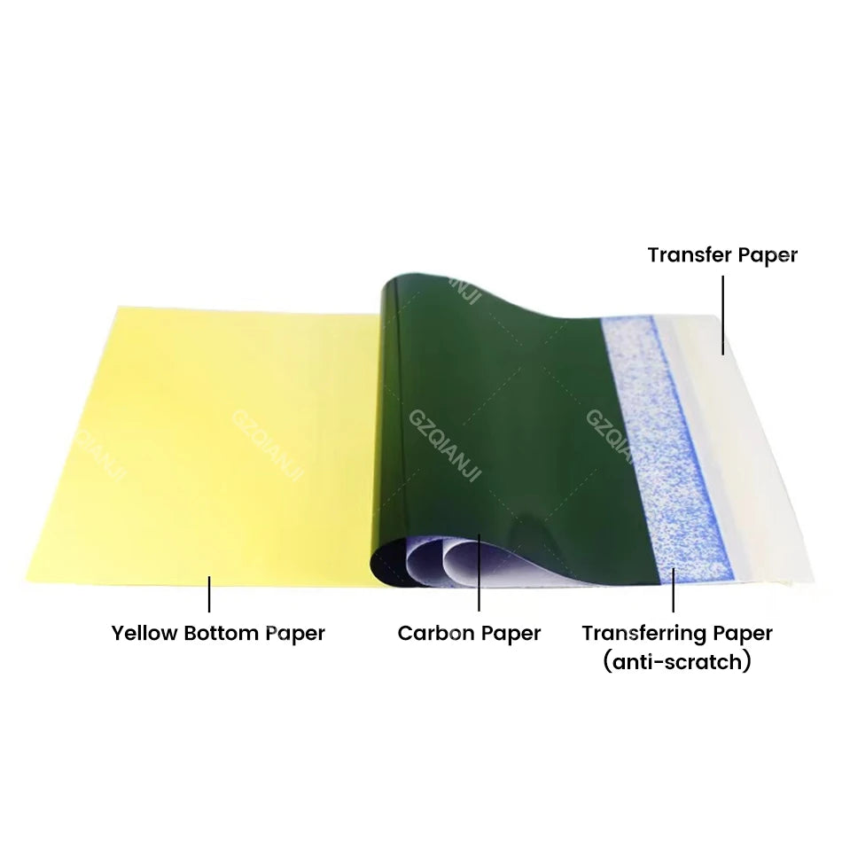 A4 Tattoo Transfer Stencil Paper – 4-Layer Thermal Tracing Sheets