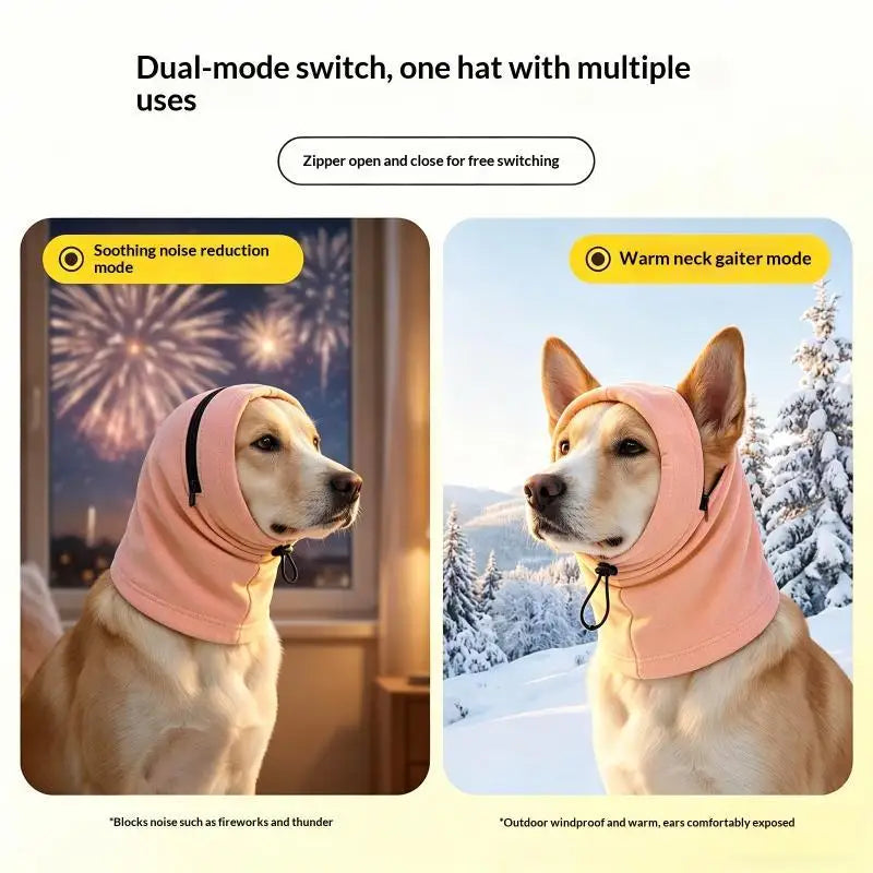 Dog Calming Ear Cover – 2-in-1 Warm Headband & Neck Scarf Dog Calming Headband Nixie