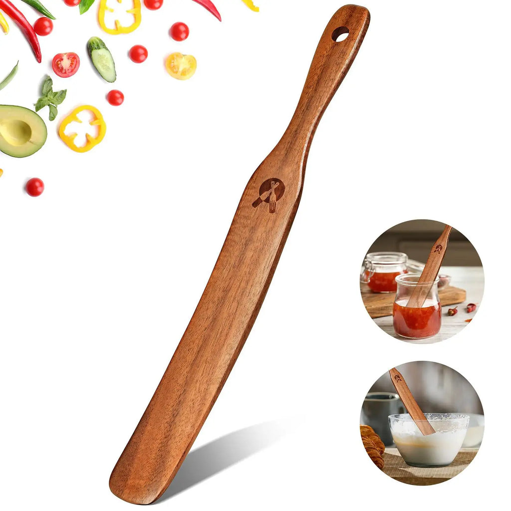 Wooden Sourdough Starter Spatula – Eco-Friendly Dough Mixer Wooden Baking Spatula Nixie