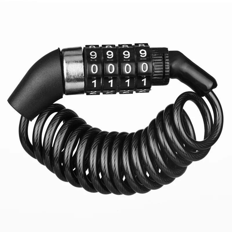 Portable Bicycle Combination Cable Lock – Bike & Helmet Lock Bicycle Cable Lock Nixie