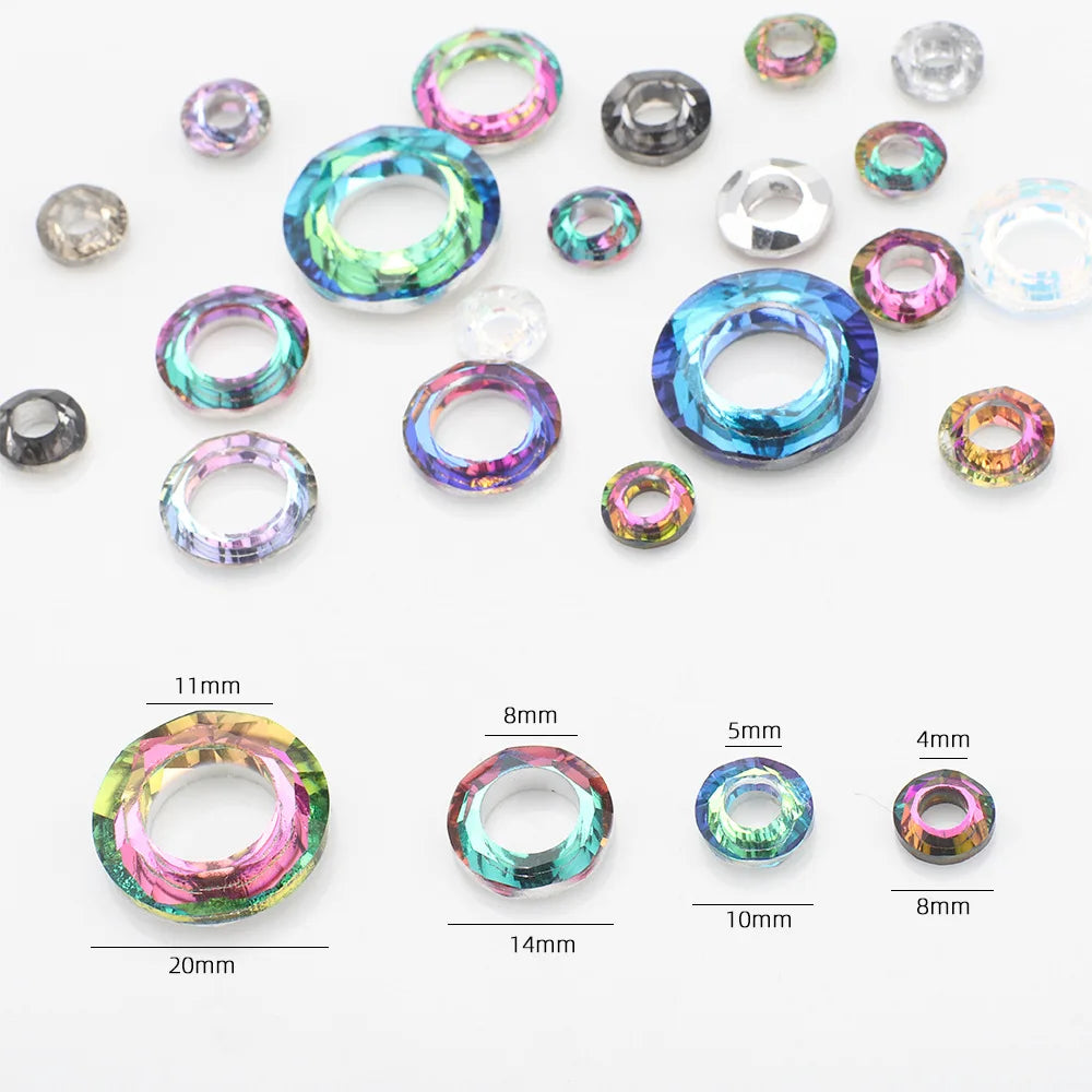 5PCS AB Crystal Round Glass Spacer Beads 14/20mm – DIY Jewelry Jewelry Making Beads Nixie