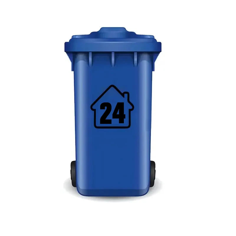 Weatherproof Wheelie Bin Number Stickers – DIY Self-Adhesive