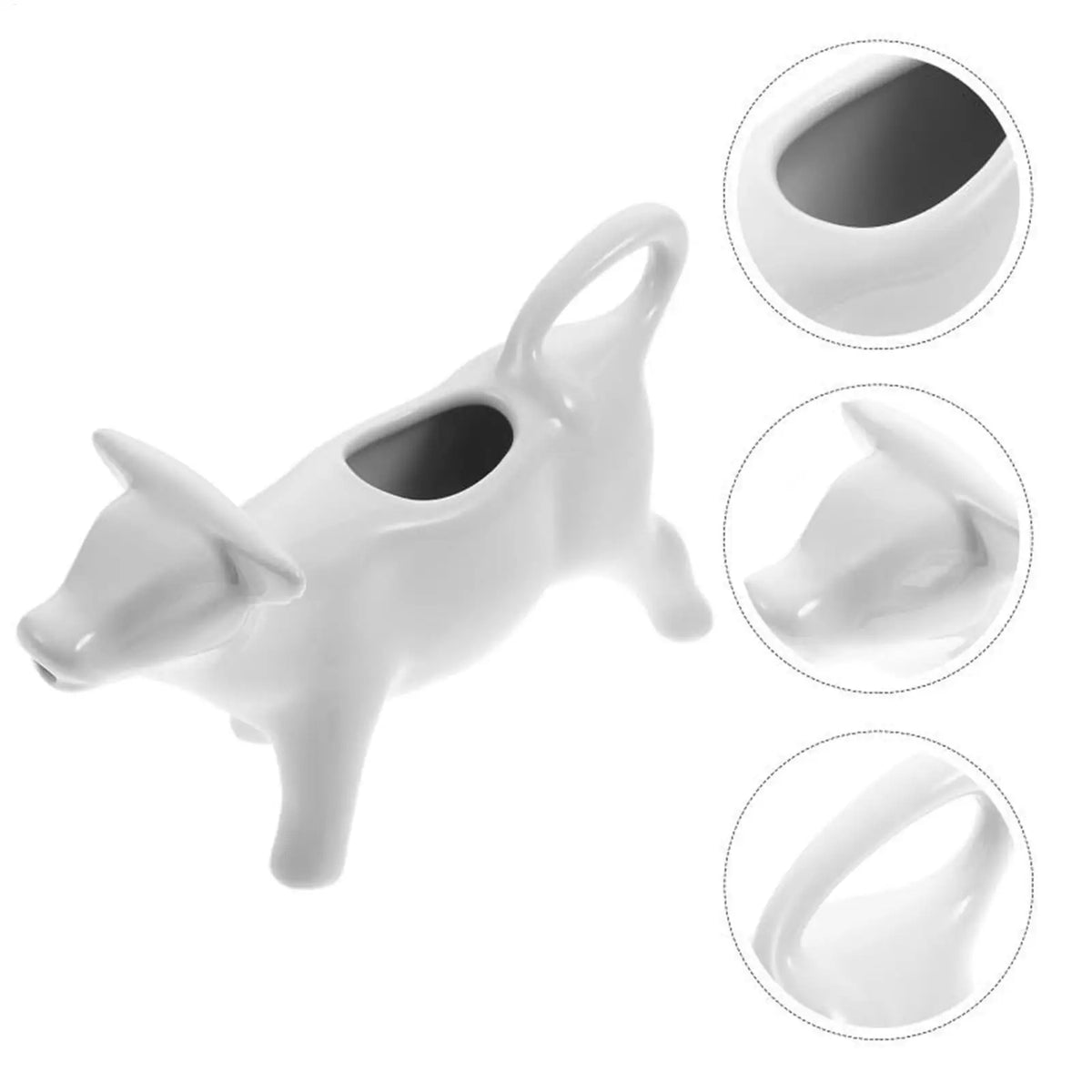 Cow Ceramic Creamer Jug – Milk, Syrup & Sauce Pourer Ceramic Creamer Pitcher Nixie