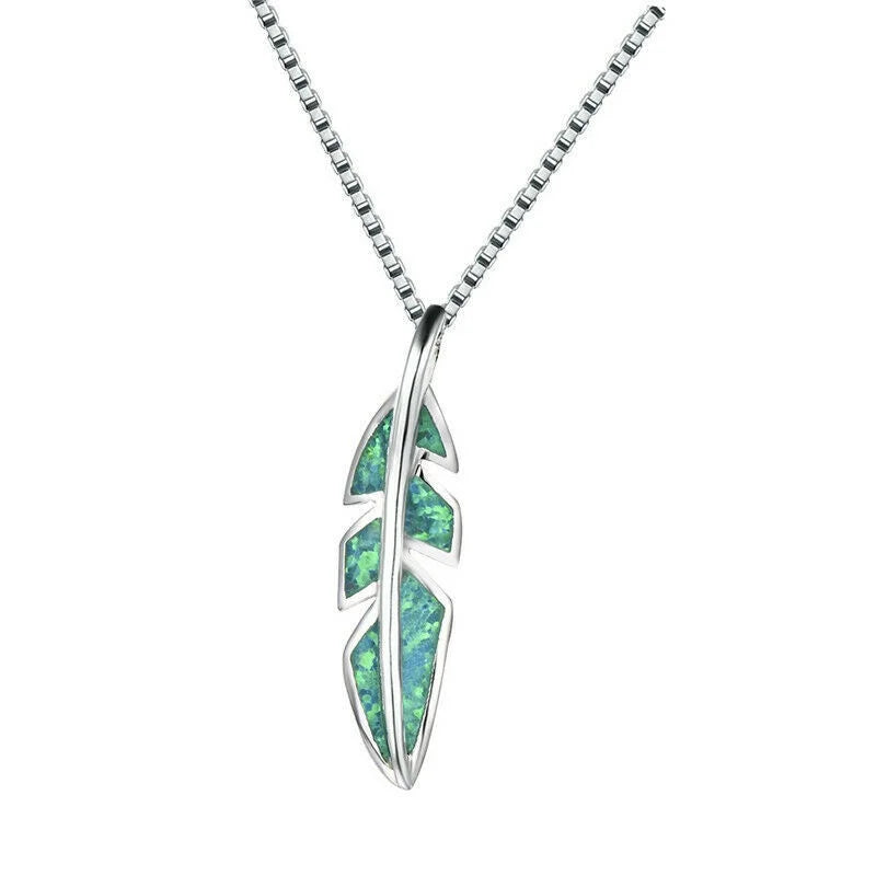 Red Feather Pendant Necklace – Mood Tracker Jewelry for Women Pendant Necklace Nixie