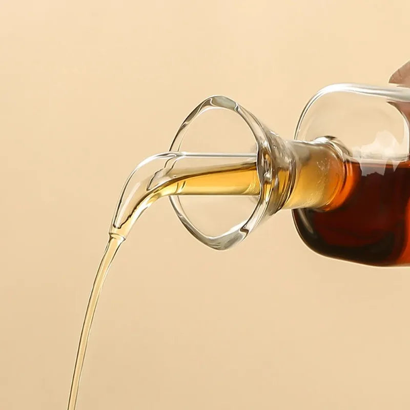Borosilicate Glass Olive Oil Dispenser – Non-Drip & Leak Proof Oil Dispenser Bottle Nixie