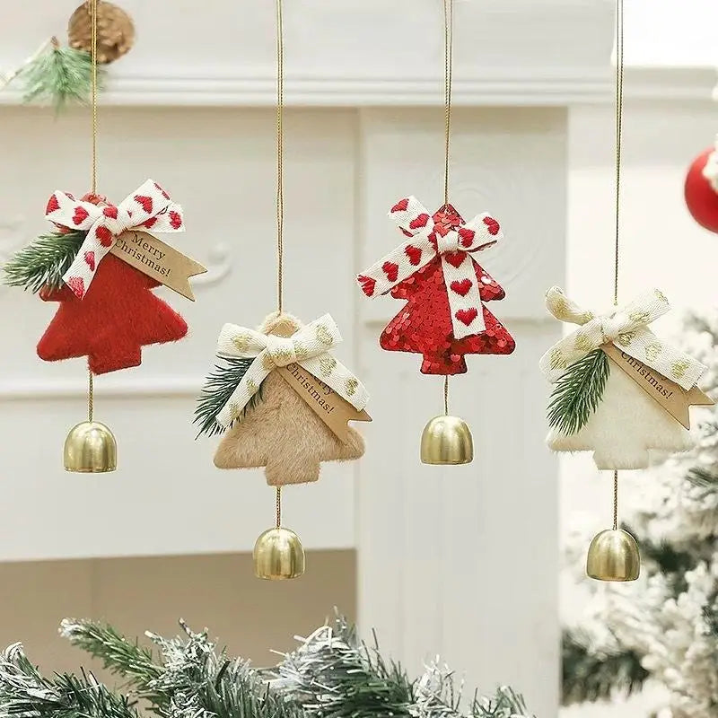 Christmas Tree Hanging Bell Wind Chime Holiday Decoration