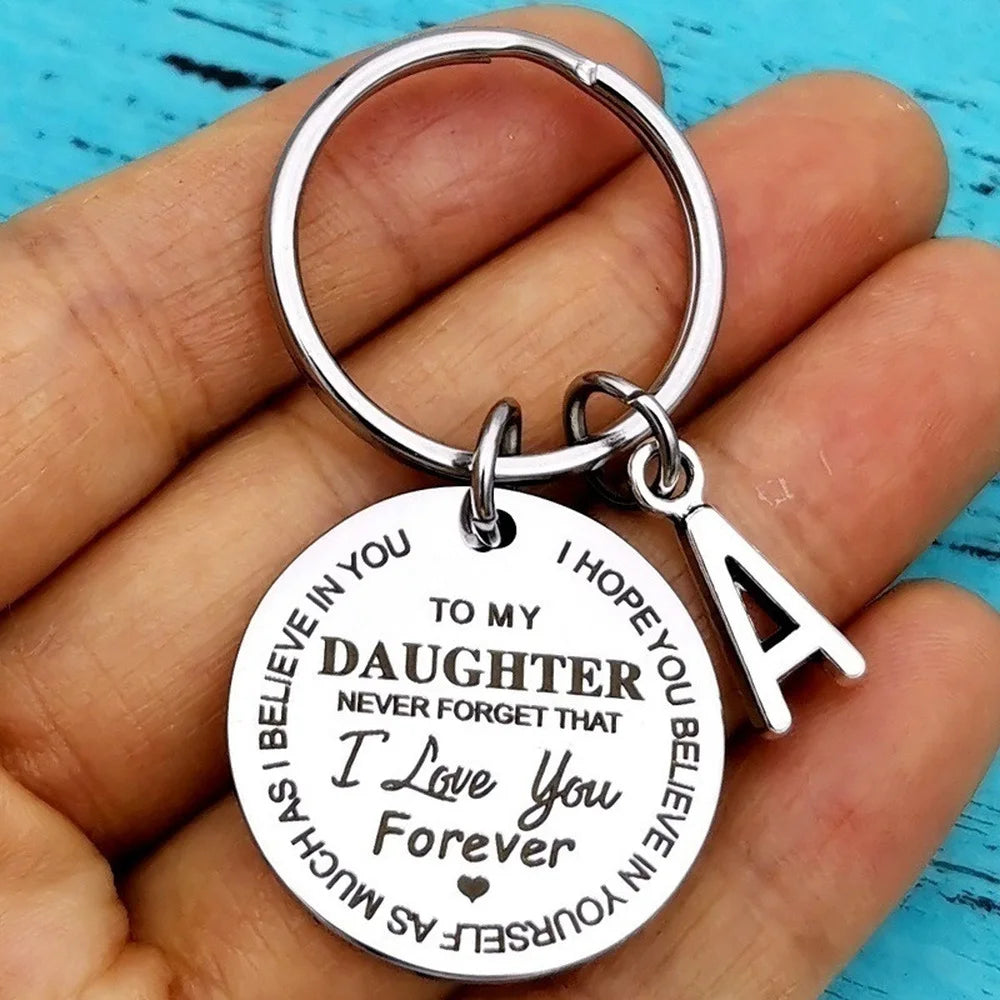 Inspirational Letter Keychain Gift for Son or Daughter A-Z Inspirational Keychain Nixie