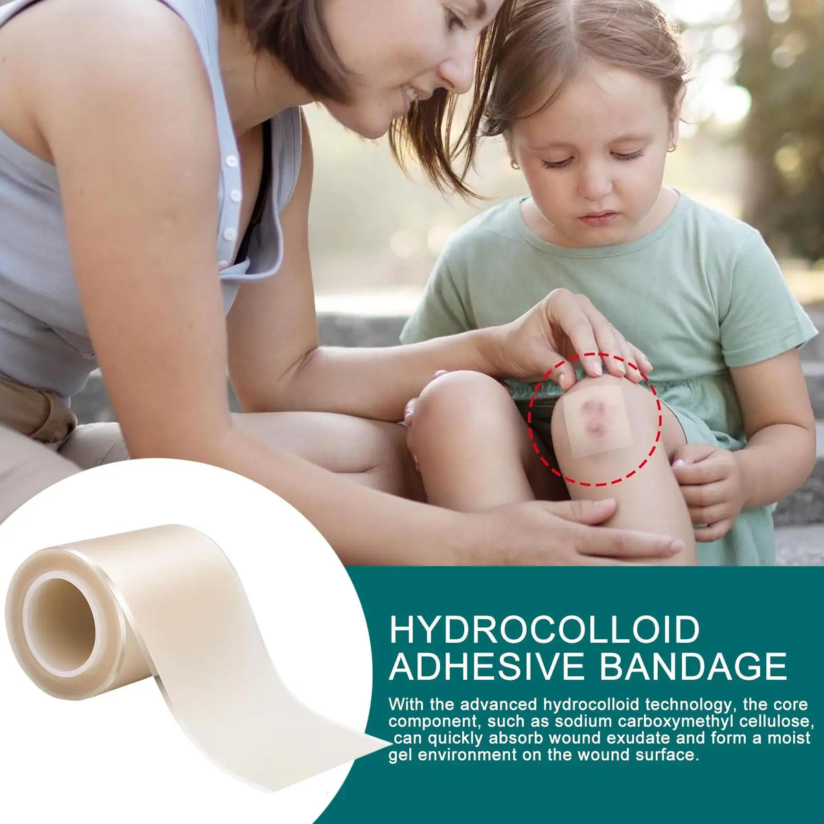 Hydrocolloid Roll Bandage – Waterproof Self-Adhesive Wound Care