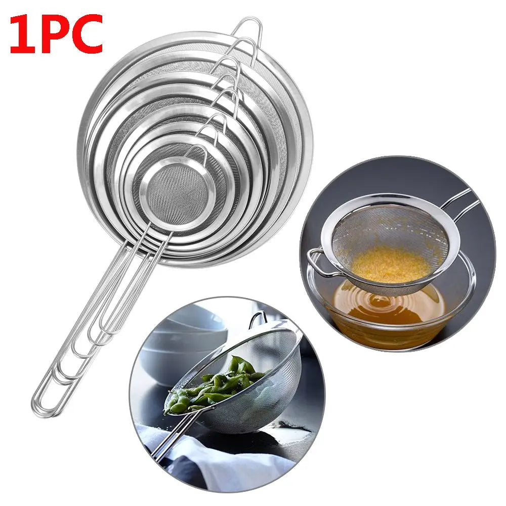 Stainless Steel Mesh Sieve Strainer Colander 7–22cm