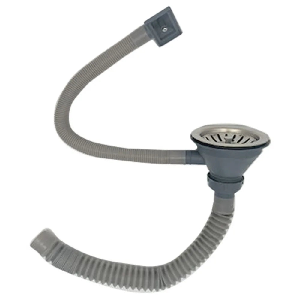 Stainless Steel Kitchen Sink Drain Pipe Set – Single/Double Slot Sink Drain Pipe Set Nixie Single-slot