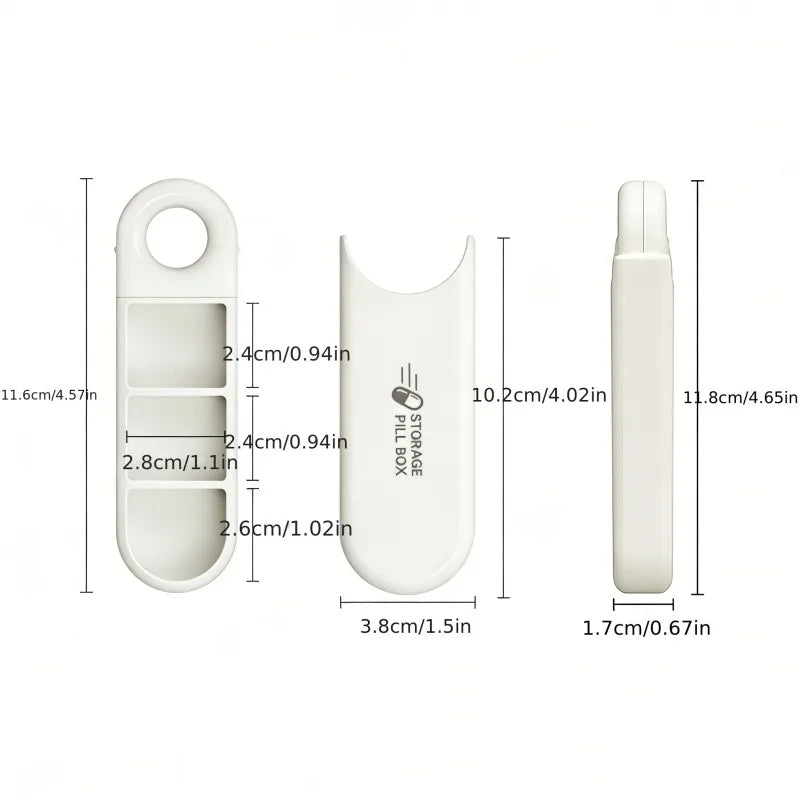 Portable Daily Pill Organizer – 3-Meal Supplement & Vitamin Case Pill Organizer Box Nixie