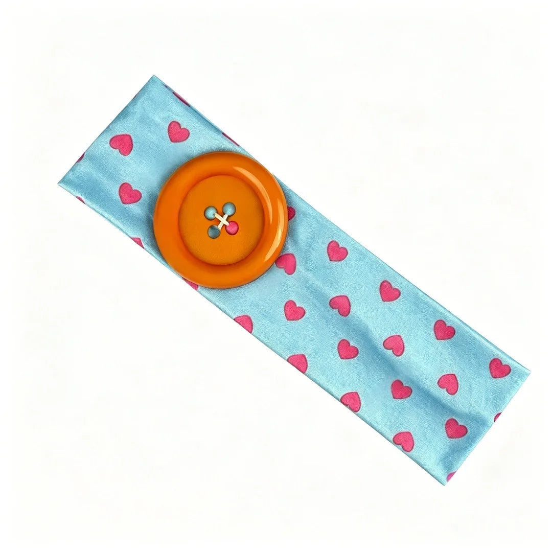 Women's Polka Dot Heart Scarf Headband – Stretchy & Skin-Friendly