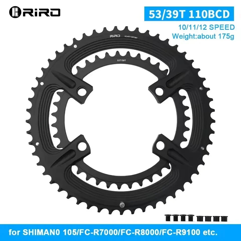 RIRO 110BCD Road Bike Chainring 50/34T 52/36T 53/39T Shimano Bicycle Chainring Nixie 53-39T