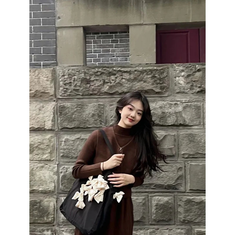 Large Bowknot Bucket Handbag for Women – Casual Travel Bag Women's Handbag Nixie