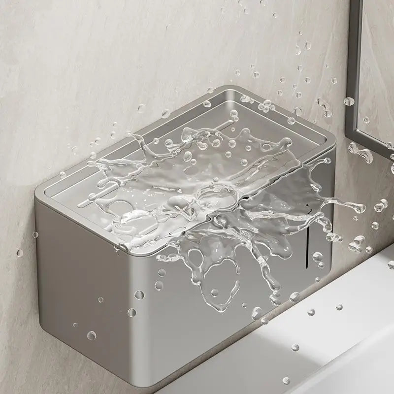 Wall-Mounted Toilet Paper Holder No-Drill Bathroom Dispenser Toilet Paper Holder Nixie