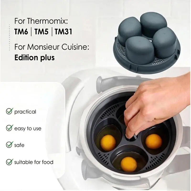 4-Cavity BPA-Free Egg Steamer Rack – Poached & Boiled Eggs Egg Steamer Rack Nixie