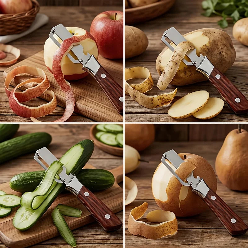 2-Piece Stainless Steel Vegetable Peeler & Bottle Opener Set Vegetable Peeler Set Nixie