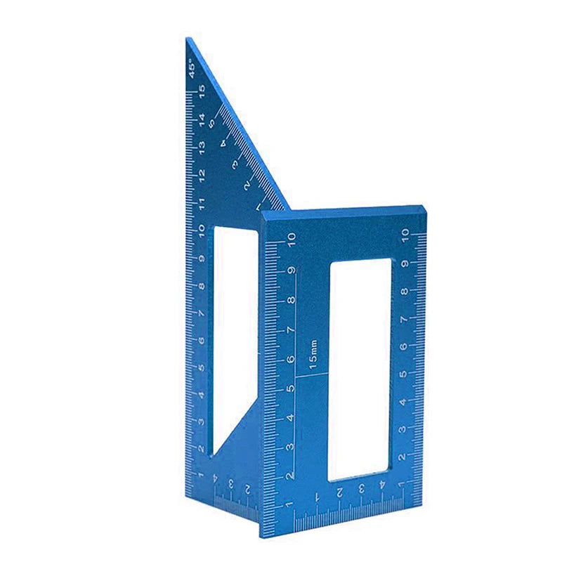 Aluminum Alloy Woodworking Angle Ruler 45 & 90 Degree Marking Gauge Woodworking Angle Ruler Nixie Blue