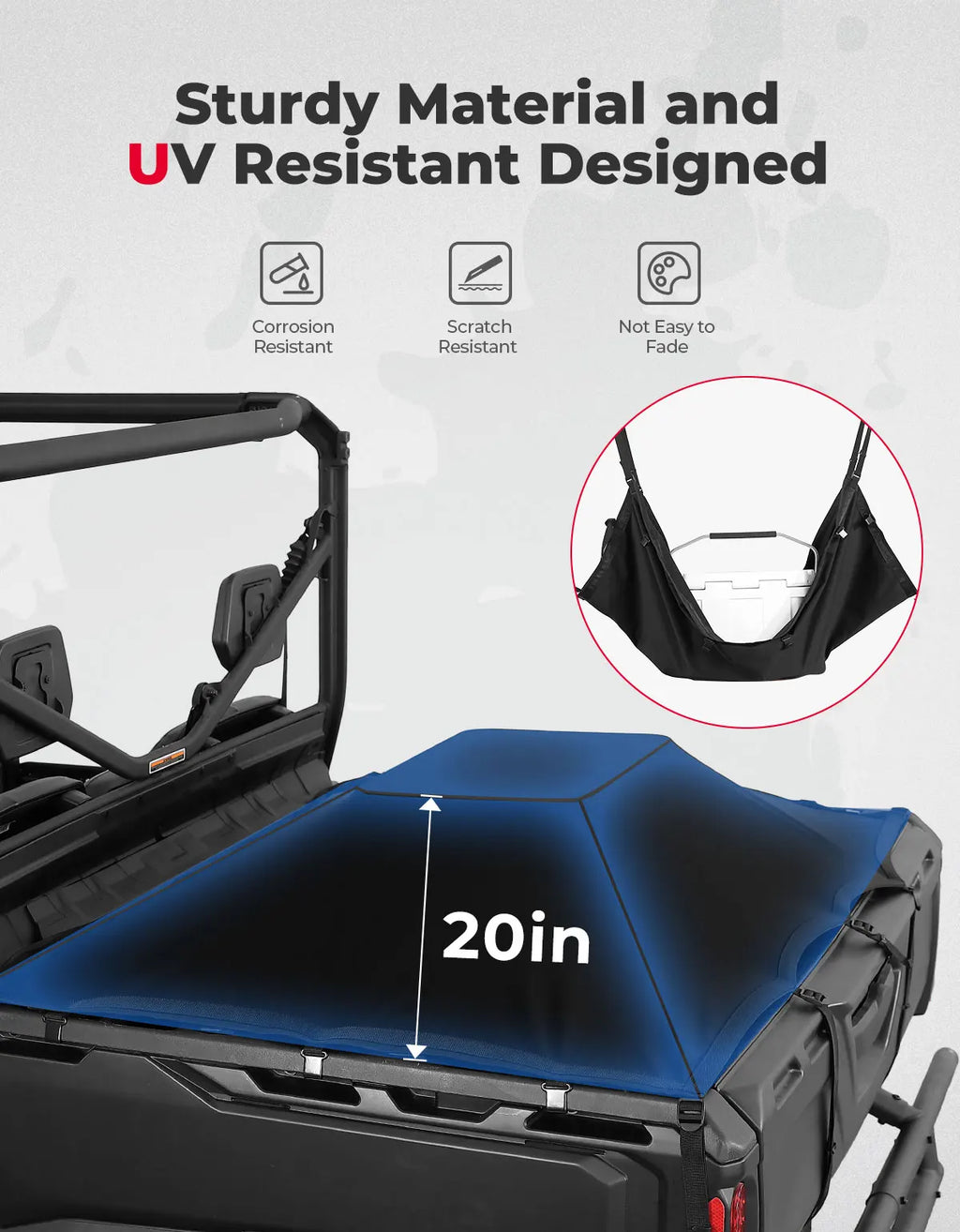 Can-Am Defender Tonneau Cover – Waterproof UV50+ Cargo Bed Cover UTV Cargo Bed Cover Nixie