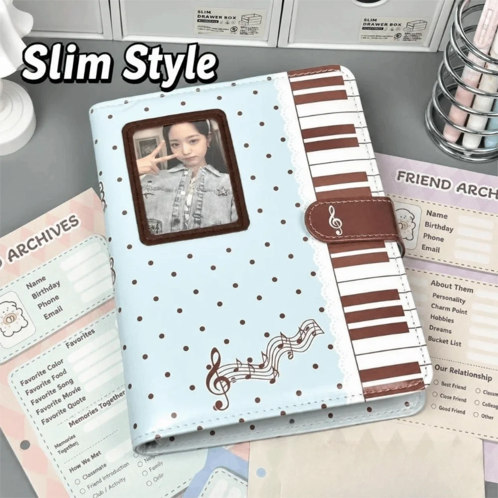 A5 Polka Dot PU Leather Loose Leaf Binder Notebook & Photocard Binder Notebook Nixie