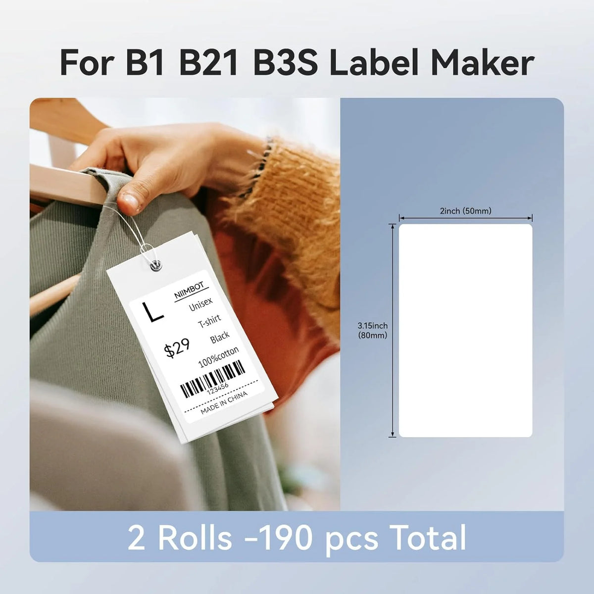 Niimbot B21/B1/B3S/B31 Waterproof Thermal Label Stickers Thermal Label Paper Nixie
