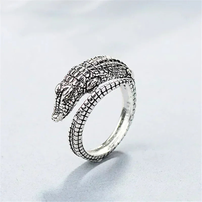 Vintage Punk Dragon Snake Tiger Adjustable Ring | Unisex Fashion Ring Nixie