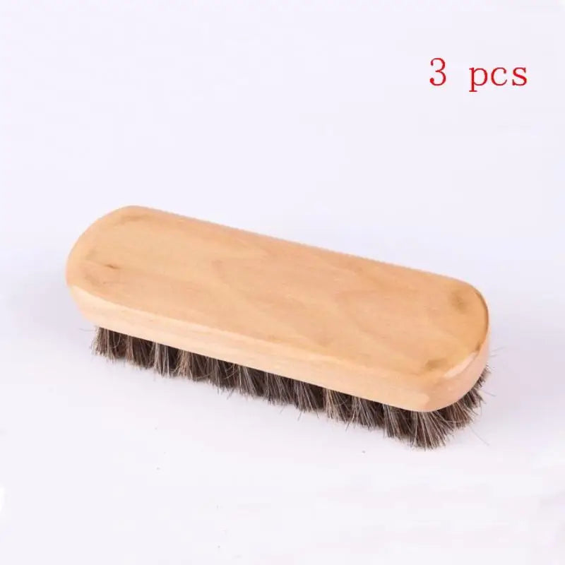 Horse Hair Detail Brush Set – Shoe Care & Dashboard Cleaning Detail Cleaning Brush Nixie 3 pcs