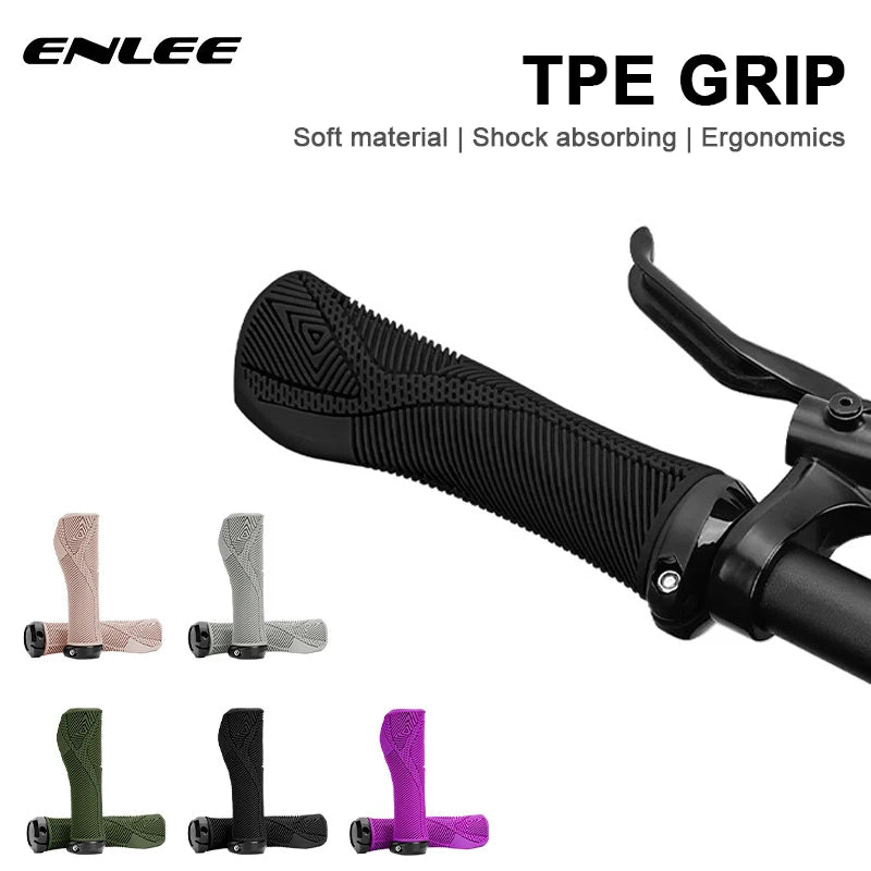 Enlee MTB Lockable Handlebar Grips – Non-Slip Shock Absorbing MTB Handlebar Grips Nixie