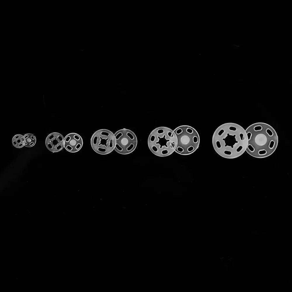 100pcs ABS Plastic Snap Fasteners Press Stud Sewing Buttons Snap Fastener Buttons Nixie