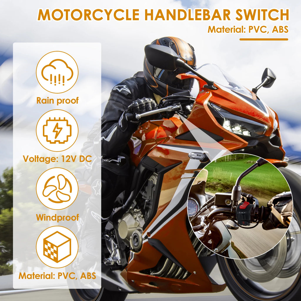 Universal 7/8" Motorcycle Handlebar Switch – Horn & Headlight Handlebar Switch Nixie