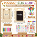 DIY Wooden Picture Frame Craft Kit – 12 Magnetic Frames & Decor