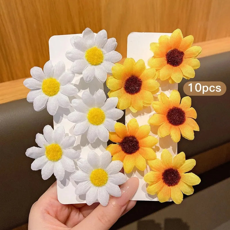 10 Pcs Sunflower Hair Clips Cute Floral Hairpins for Women Floral Hair Clips Nixie