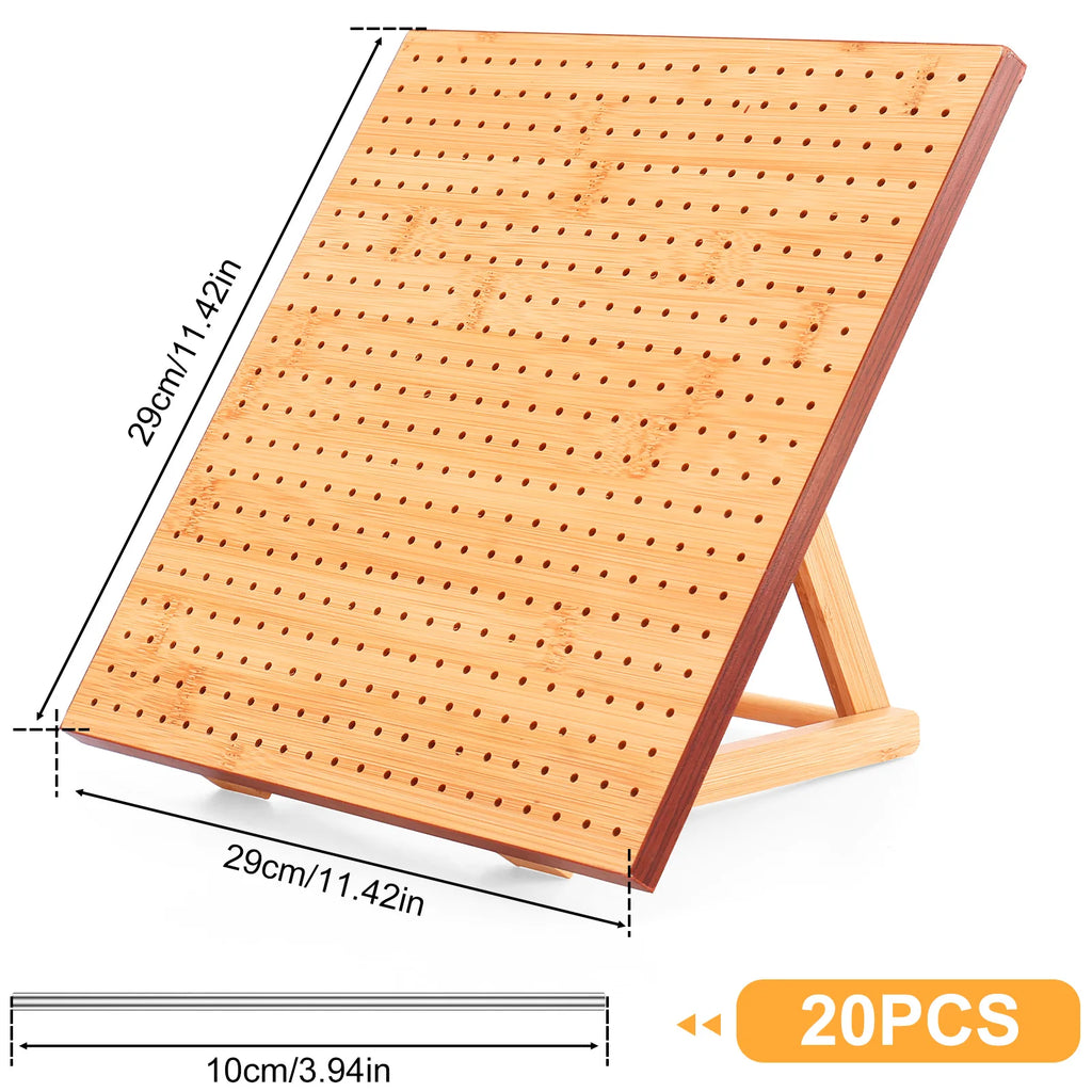 Bamboo Crochet Blocking Board Kit with Steel Pins & Stand Crochet Blocking Board Nixie