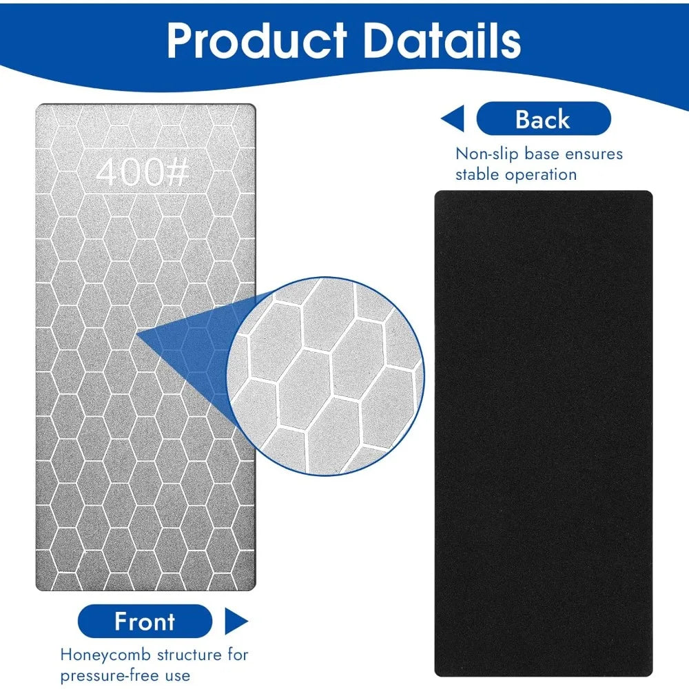 Knife Sharpening Stone Whetstone with Honeycomb Base & Nonslip Knife Sharpening Stone Nixie