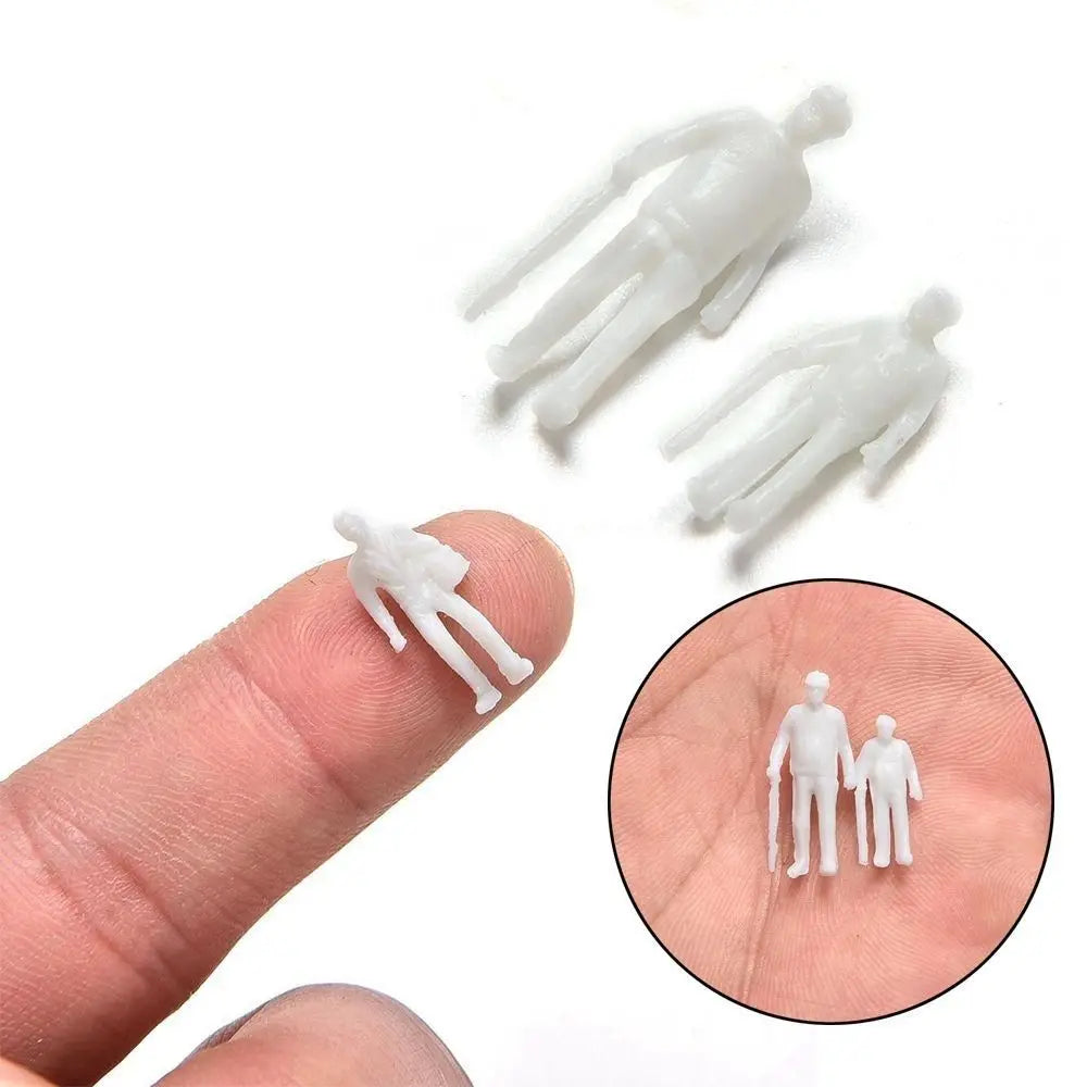 Miniature Scale Model People Figures White Plastic 10/100pcs