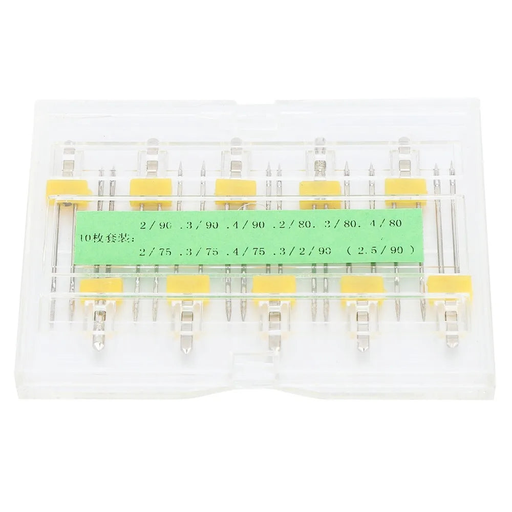 10Pcs Universal Twin Needles for Sewing Machines – High Carbon Sewing Machine Needles Nixie A